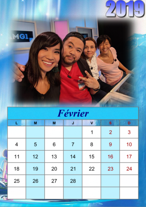 Calendrier 2019 Teamg1 Disponible