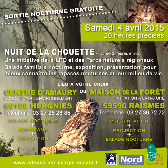 Nuit de la Chouette - Samedi 4 avril 2015
