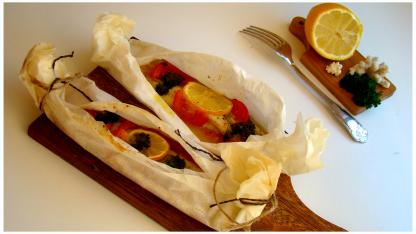 FILETS DE SOLE EN PAPILLOTE
