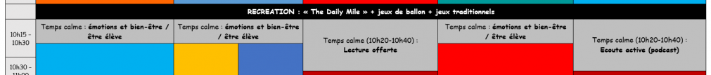 Le temps calme : pour une entrée sereine en classe "post récréation"