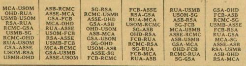 Calendrier 1949/1950