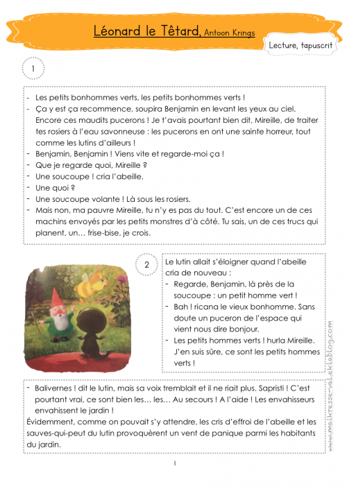 "Léonard le têtard", Antoon Krings