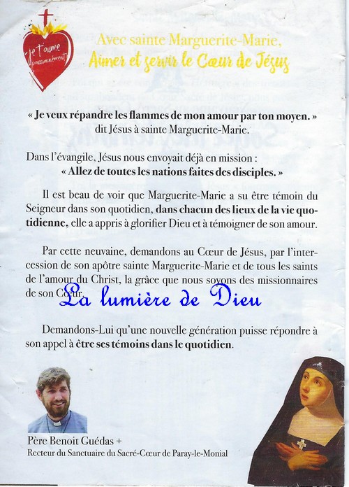 Neuvaine au Sacré Cœur (Paray le monial)