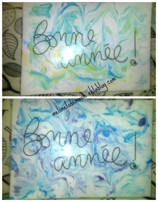 Sets de table personnalisés, melange mousse a raser encre