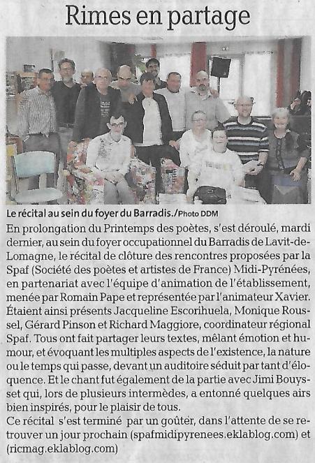 ECHOS DU 23 AVRIL