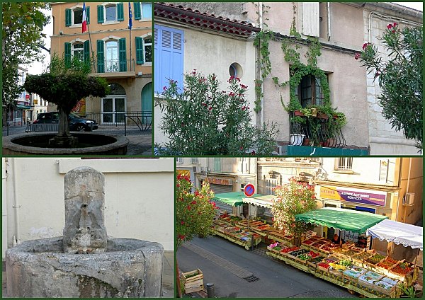 Fontaines et marché