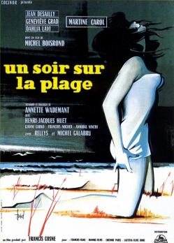 UN SOIR A LA PLAGE BOX OFFICE FRANCE 1961 AFFICHE DE CLEMENT HUREL