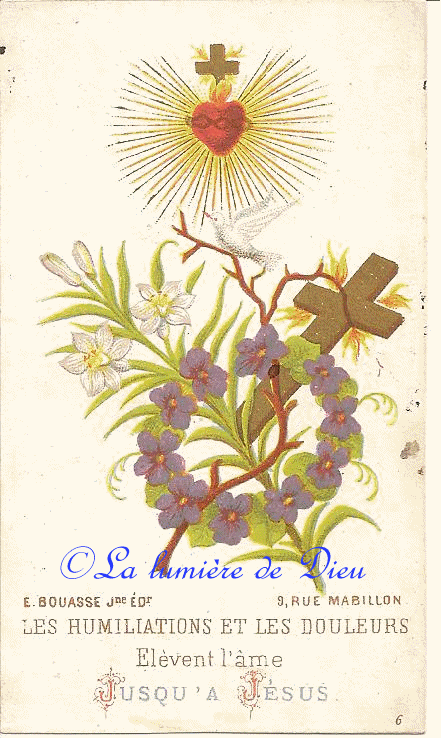 Les humiliations et les douleurs élèvent l'âme jusqu'à Jésus