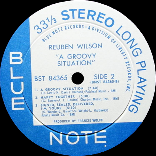 Reuben Wilson : Album " A Groovy Situation " Blue Note Records BST 84365 [ US ]