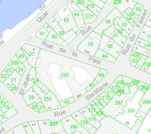 Parcelles rue Ste Marie
