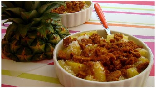 CRUMBLE D'ANANAS AU SPÉCULOOS,"Weight Watchers"