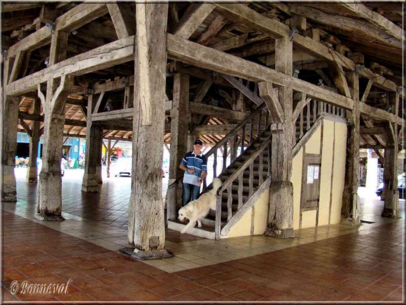 Villeréal Lot-et-Garonne la halle du 14ème siècle 