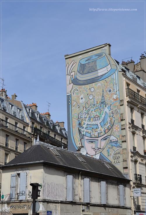 Fresque murale "Paris dans la tête" de François Boisrond