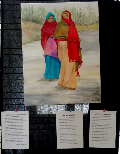 Jimmy Tawaba et Dominique Masson-Flandrin ont exposé de bien beaux tableaux lors du festival "Cultures sans Frontières"