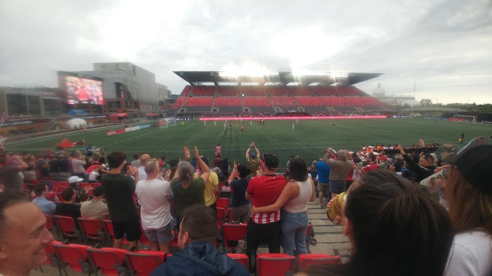 Atlético Ottawa versus Forge FC at TD Place on May 25th 2024