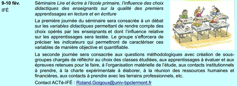 Enquête Goigoux sur les pratiques pédagogique au cours préparatoire