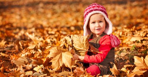 Enfants et l'automne