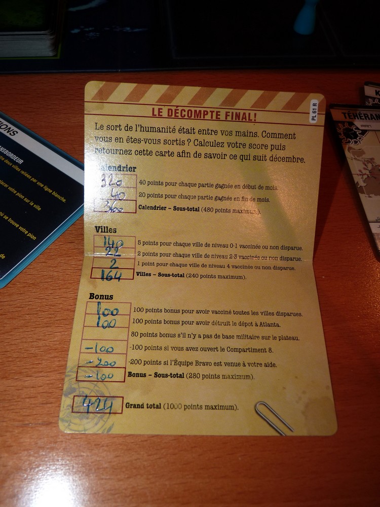 Pandémie Legacy (score)