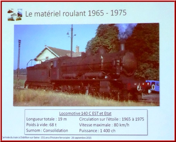 Une conférence fort intéressante sur l'arrivée du train à Châtillon sur Seine