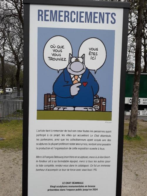 Exposition sur l'avenue des Champs Elyées, Philippe Geluck