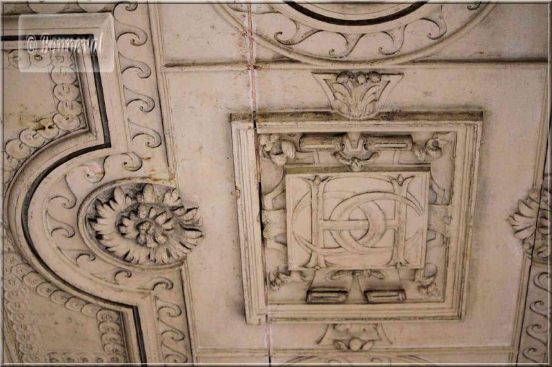 La Rochelle rue des Augustins Maison Henri II détail plafond galerie 1er étage