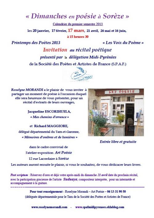 DIMANCHES EN POÉSIE