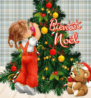 Bientôt Noël, gif animé, blinkie,carte, attente
