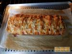 Tresse feuilletée pomme framboise