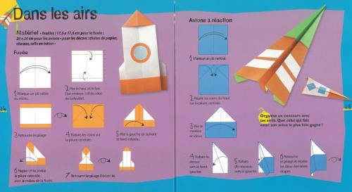 Fusées et avions en origami