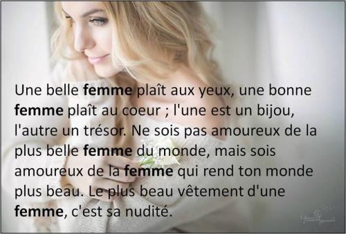 Une belle femme....