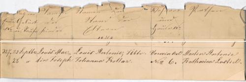 Acte de naissance et de décès du Louis Martin Joseph Antoine, le fils
