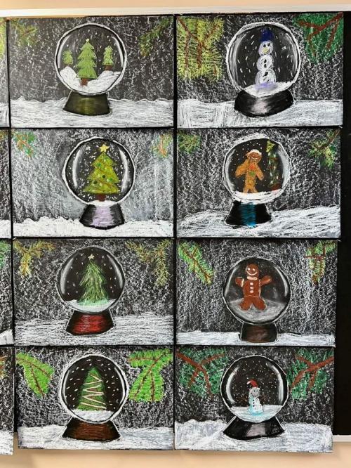 Idée arts Pinterest : dans la boule à neige se cache(nt)...