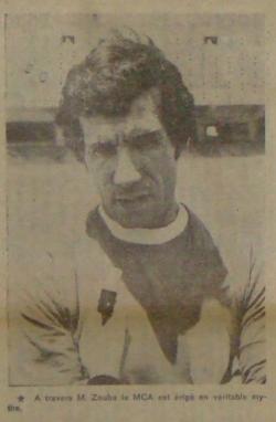 Zouba Abdelhamid ex équipe FLN et légendaire entraîneur du MCA auteur du Triplé de 1976
