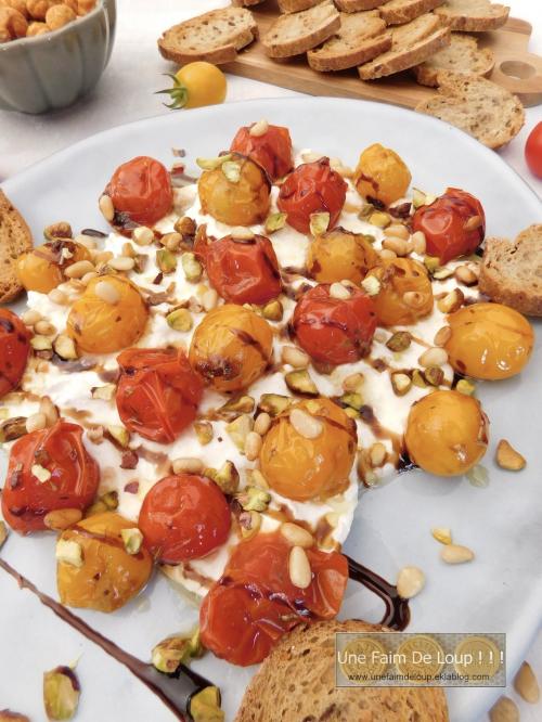 Dip de burrata & tomates cerises rôties