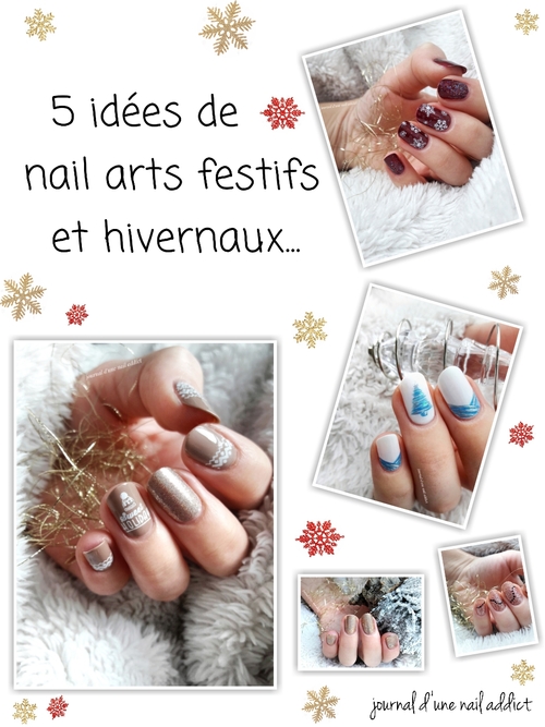 5 idées de nail arts festifs ou hivernaux 