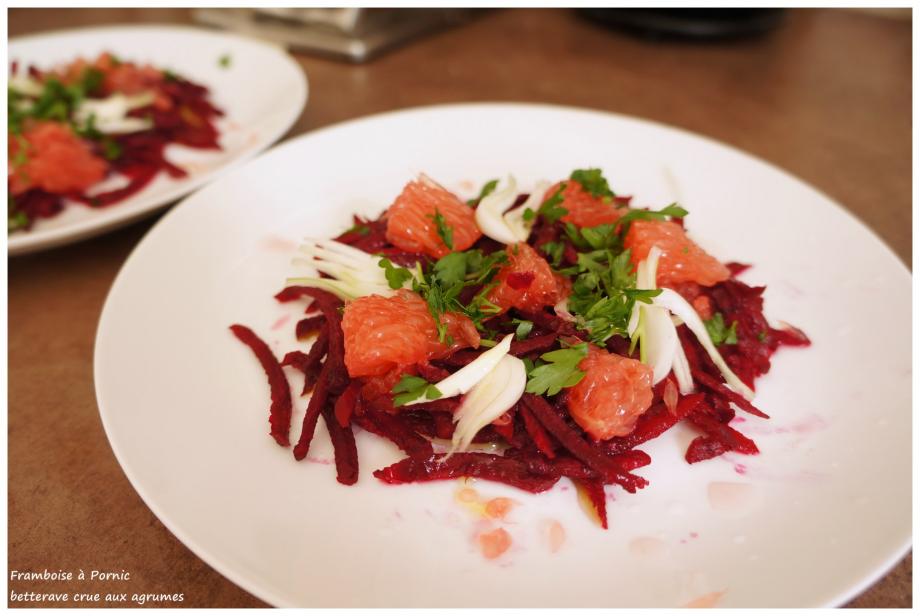 Betterave crue aux agrumes 