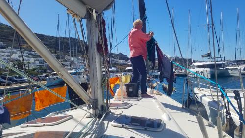 Le balcon posé sur la mer (12) entre Μύκονoς et Πάρος. Le balcon du Lundi de Pâque