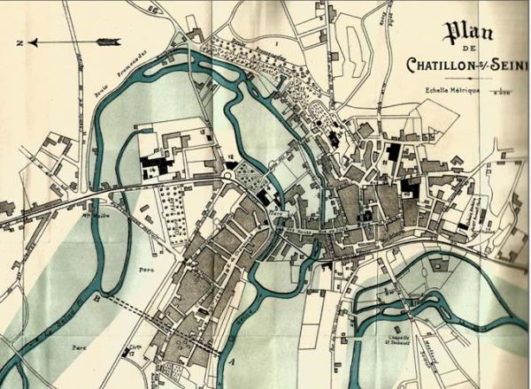 Les inondations de janvier 2018 à Châtillon sur Seine, comparées avec celles  de 1910, une belle étude  par Dominique Masson