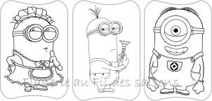 Les Minions - coloriages et MP !