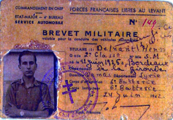 * Hommage à Henri DELZANT, Chef d'escadron H (Train - 1er R.A., 1er R.M.S.M., disparu en janvier 2023