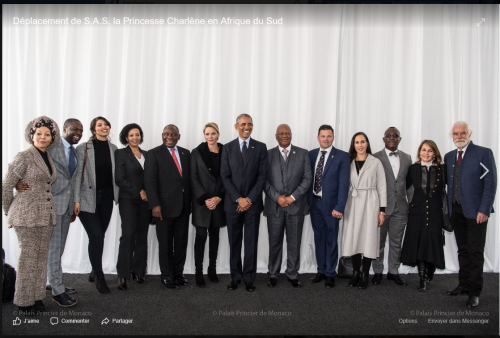 Rencontre privée du Prince Albert avec la famille O Bama