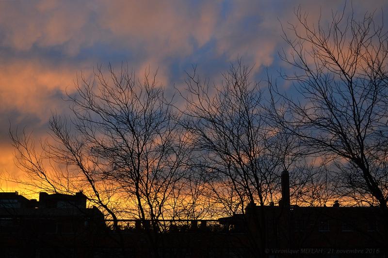 Coucher de soleil à Paris (19ème)