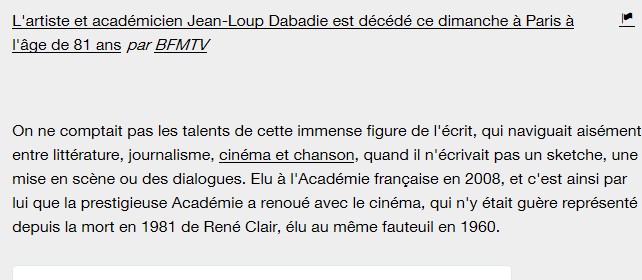 Adieu l'artiste