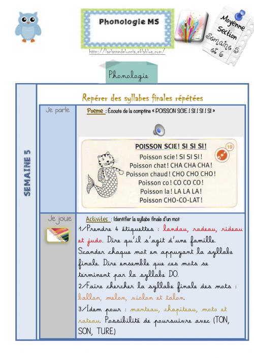 Phono MS semaine 5 et 6