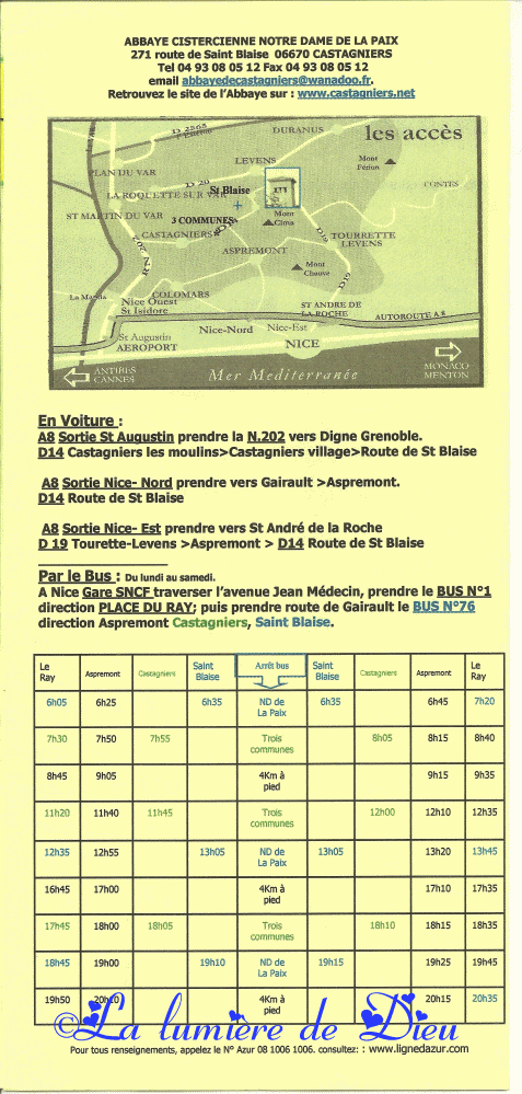 Castagniers : L'abbaye Cistercienne