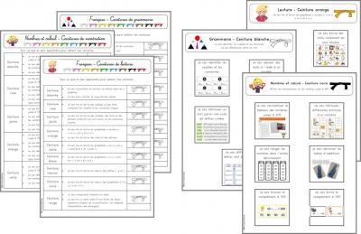 Ceintures de compétences CP - Référentiels