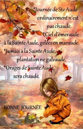 Dictons et Fête du jour Aude + grille prénom !