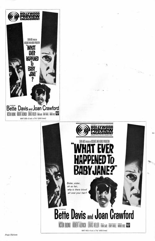 QU'EST-IL ARRIVE A BABY JANE (1962) PRESSBOOK 