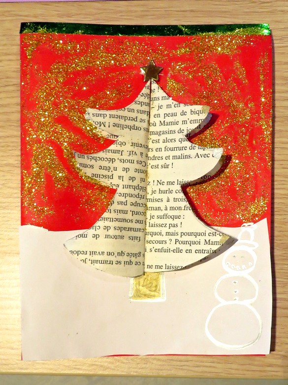 De très belles cartes de vœux pour les fêtes ont été confectionnées à la médiathèque Victorine de Castenay...