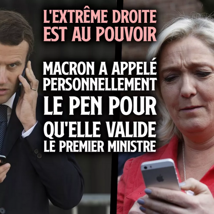 L'extrême droite au pouvoir voilà un exemple parmi des milliers d'autres... Macron s'est vendu  aux racistes du RN